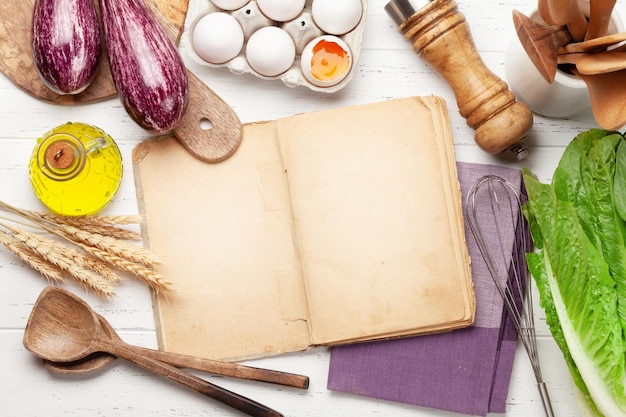 Tabla de ingredientes y recetas